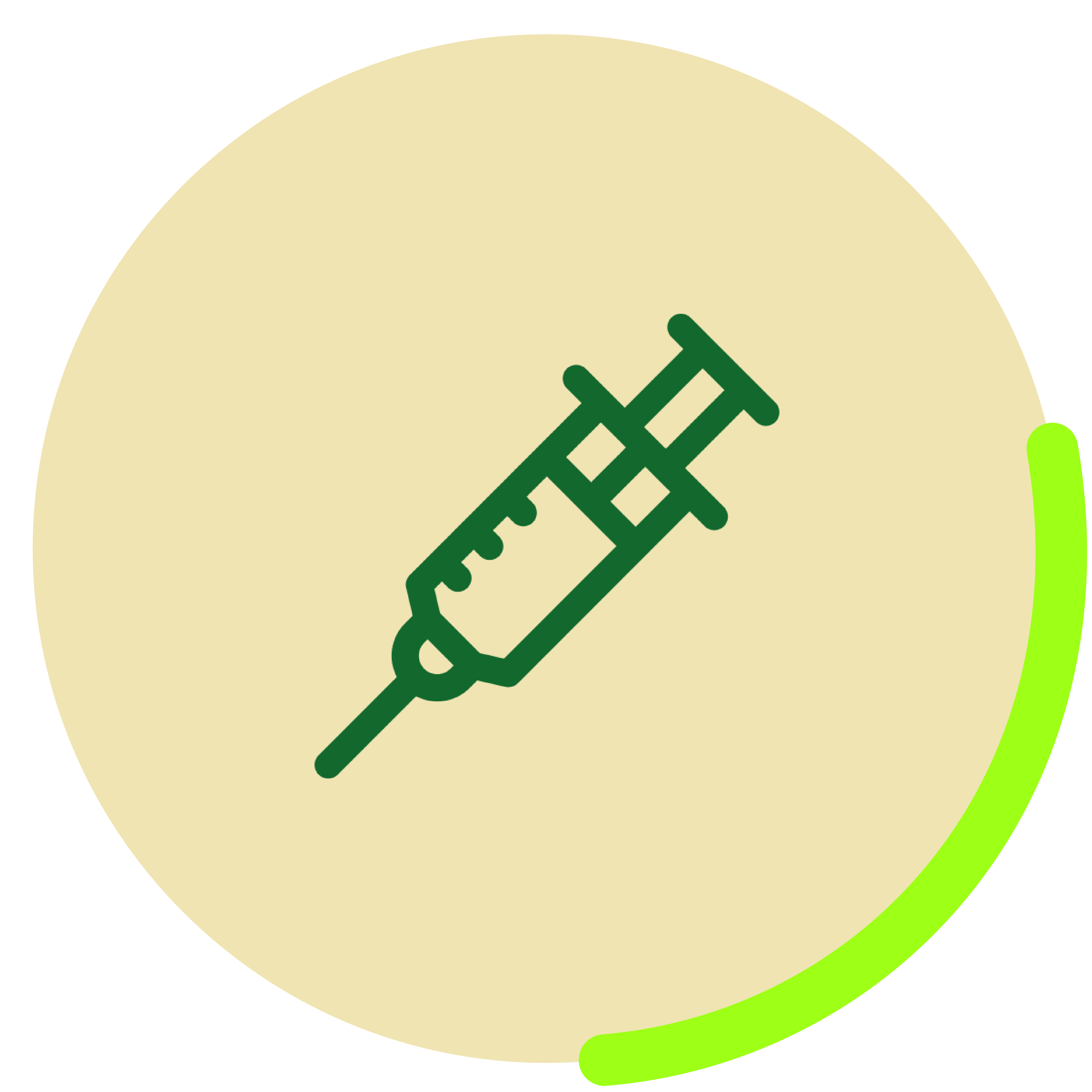 Ícone que representa um calendário e um seringa