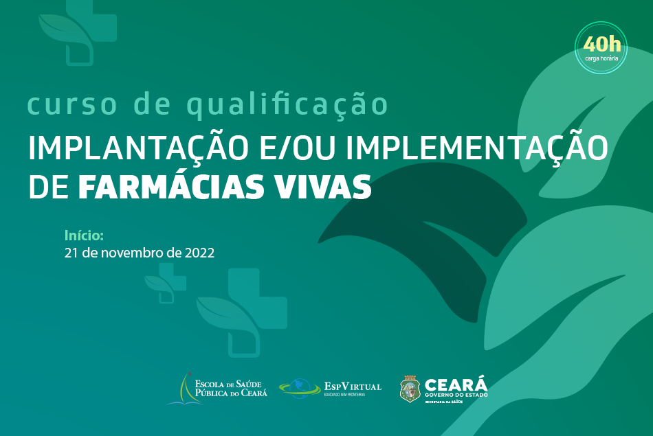 Curso sobre implantação de Farmácias Vivas está com inscrições abertas