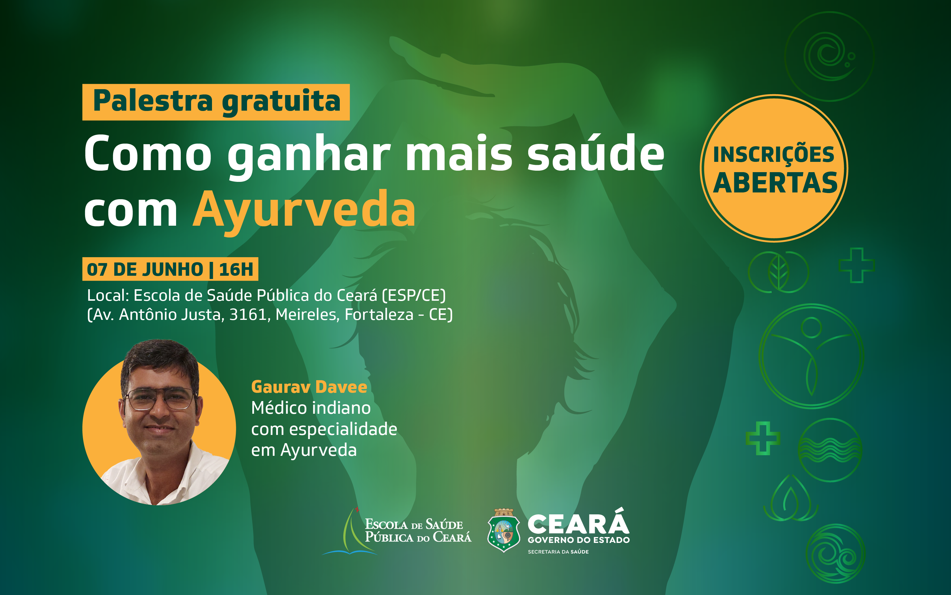 Saúde do Ceará promotes a free lecture on Ayurvedic medicine;  Subscriptions are free