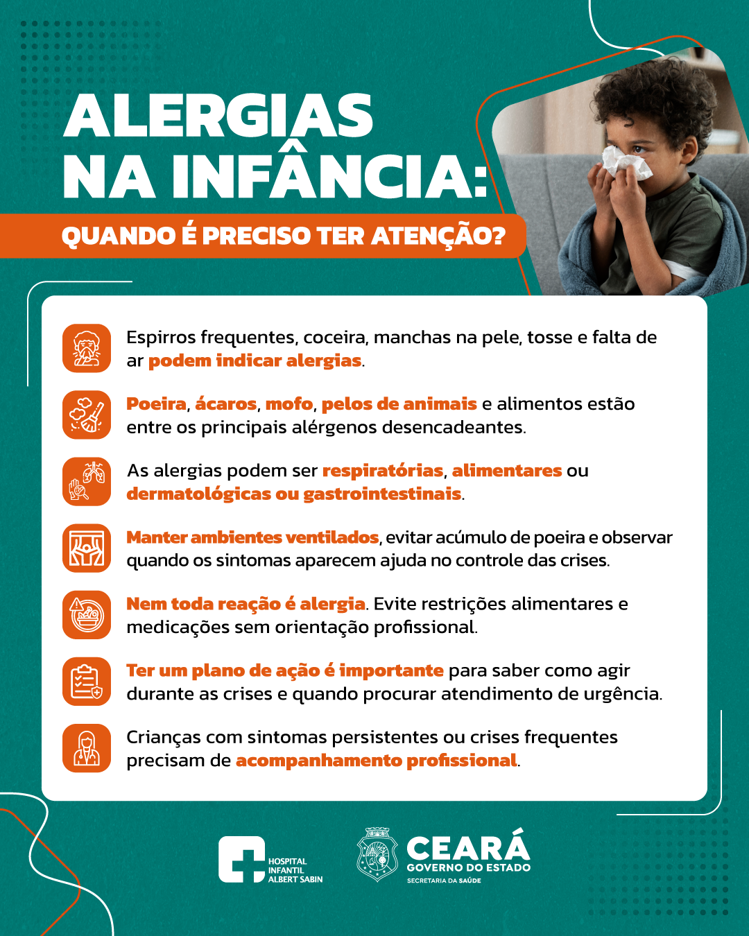 Especialistas alertam para sinais de alergias em crianças e adolescentes